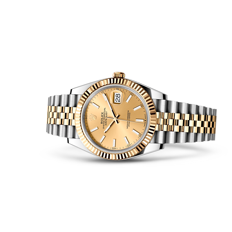 Detalle del brazalete del Rolex Datejust 41 Rolesor amarillo combinación de acero Oystersteel y oro amarillo ref: M126333-0010