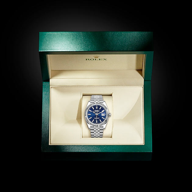 Packaging del reloj Rolex Datejust 41 Rolesor blanco combinación de acero Oystersteel y oro blanco ref: M126334-0032