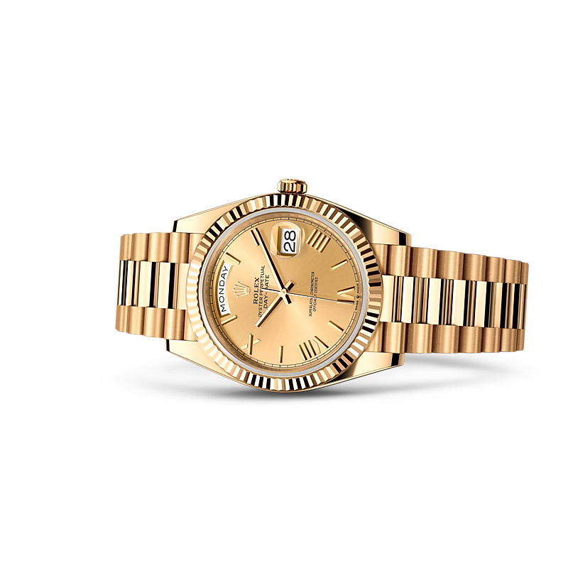 Detalle del brazalete del Rolex Day-Date 40 Oro amarillo de 18 quilates ref: M228238-0006