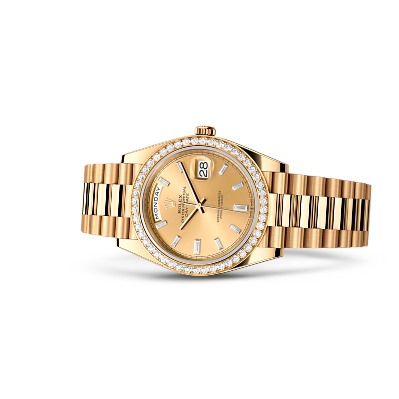 Detalle del brazalete del Rolex Day-Date 40 Oro amarillo de 18 quilates ref: M228348RBR-0002