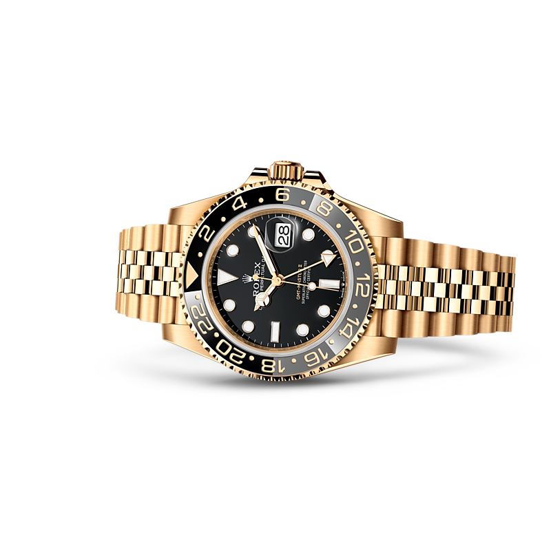 Detalle del brazalete del Rolex GMT-Master II Oro amarillo de 18 quilates ref: M126718GRNR-0001