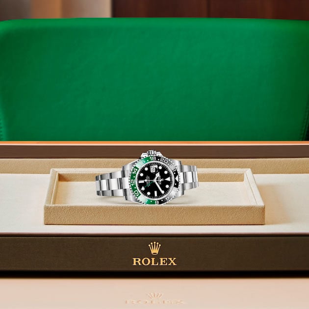 Exposición en la joyeria del reloj Rolex GMT-Master II Acero Oystersteel ref: M126720VTNR-0001