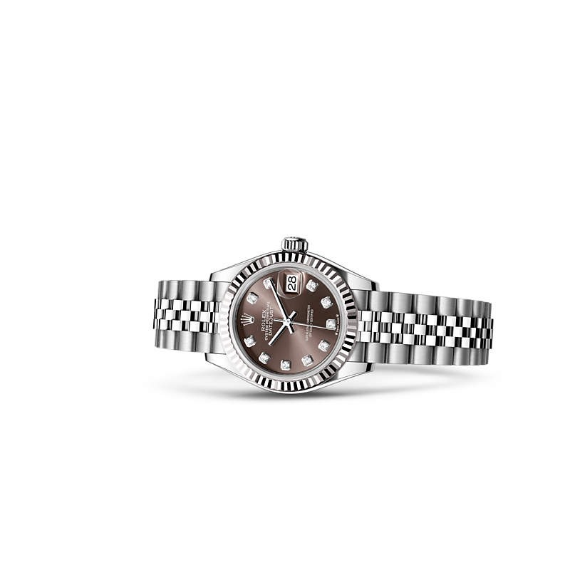 Detalle del brazalete del Rolex Lady-Datejust Rolesor blanco combinación de acero Oystersteel y oro blanco ref: M279174-0015