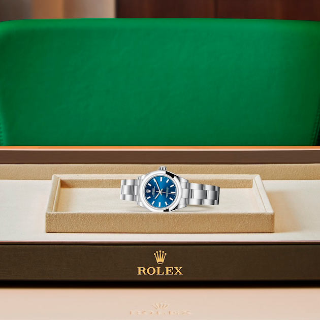Exposición en la joyeria del reloj Rolex Oyster Perpetual 28 Acero Oystersteel ref: M276200-0003