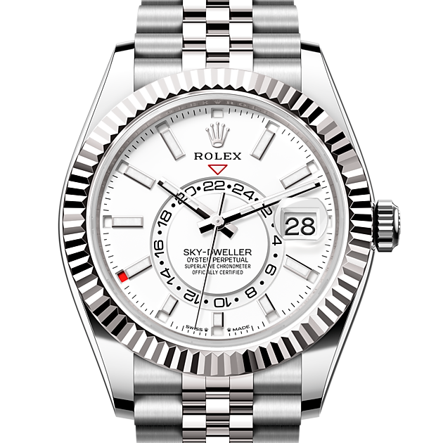 Rolex Sky-Dweller Rolesor blanco combinación de acero Oystersteel y oro blanco ref: M336934-0004