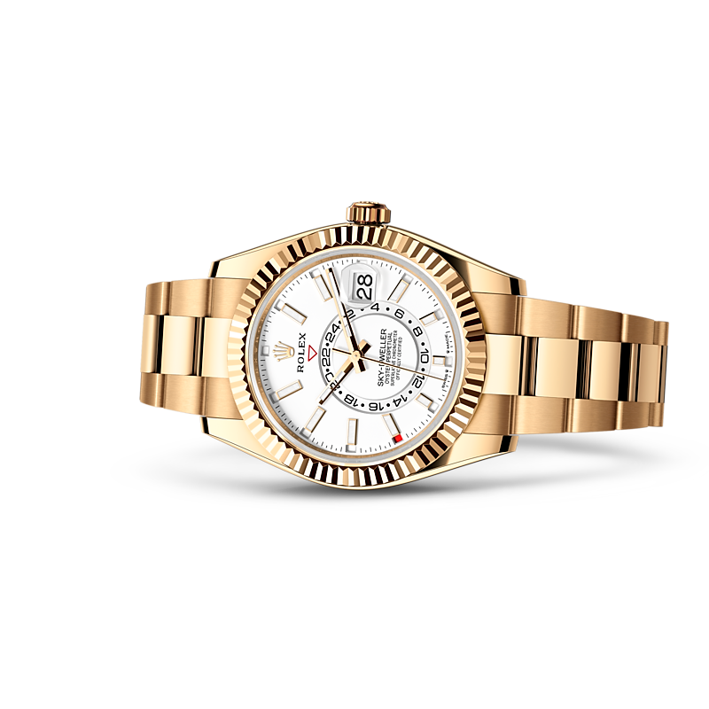 Detalle del brazalete del Rolex Sky-Dweller Oro amarillo de 18 quilates ref: M336938-0003