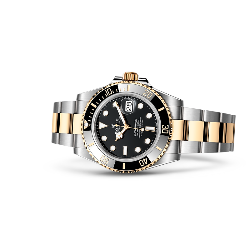 Detalle del brazalete del Rolex Submariner Date Rolesor amarillo combinación de acero Oystersteel y oro amarillo ref: M126613LN-0002