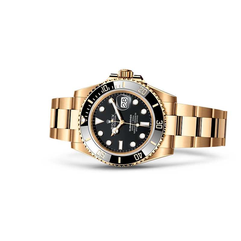 Detalle del brazalete del Rolex Submariner Date Oro amarillo de 18 quilates ref: M126618LN-0002