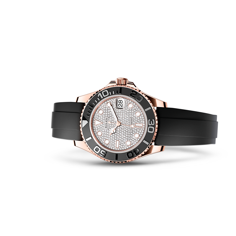 Detalle del brazalete del Rolex Yacht-Master 37 Oro Everose de 18 quilates ref: M268655-0019