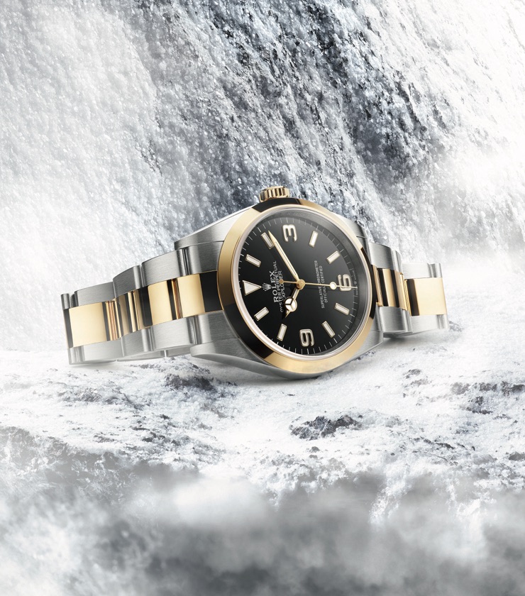 Rolex Explorer Rolesor de acero y oro