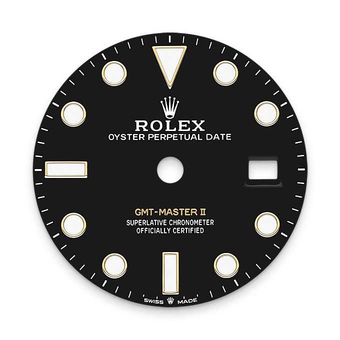 Esfera negra del reloj Rolex GMT-Master II II M126718GRNR-0001