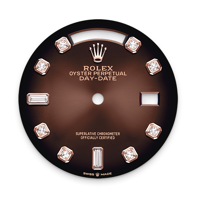 Esfera en marrón sombreado del reloj Rolex Day-Date 36 II M128235-0037