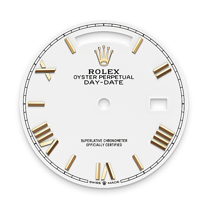 Esfera blanca del reloj Rolex Day-Date 36 II M128238-0113