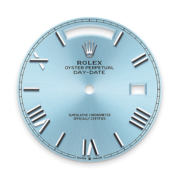 Esfera azul glaciar del reloj Rolex Day-Date 40 II M228236-0012