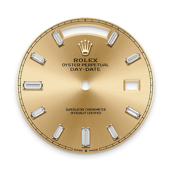 Esfera color champagne del reloj Rolex Day-Date 40 II M228348RBR-0002