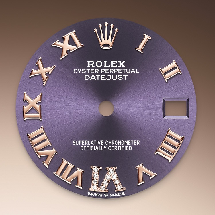 Esfera aubergine del reloj Rolex Datejust 31 M278275-0029