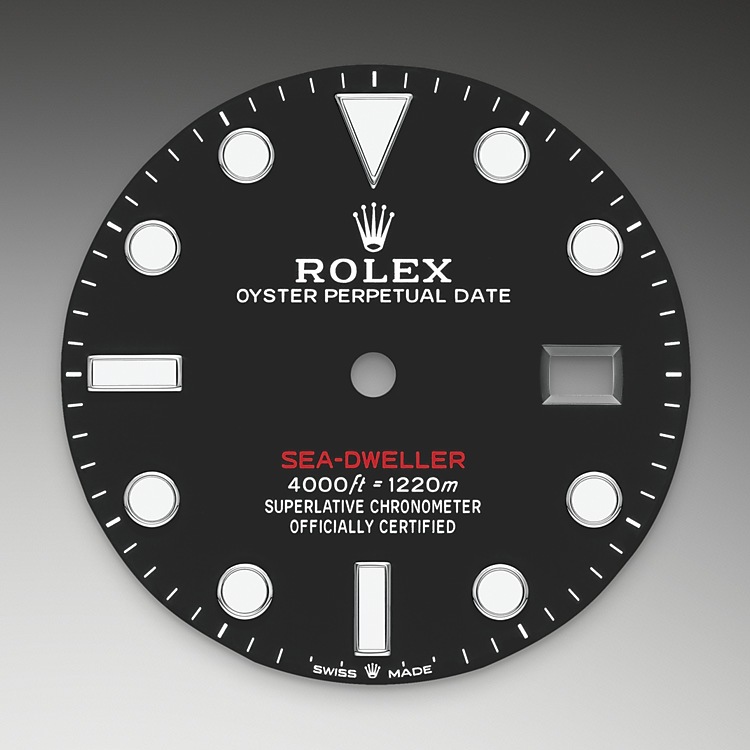 Esfera negra del reloj Rolex Sea-Dweller M126600-0002