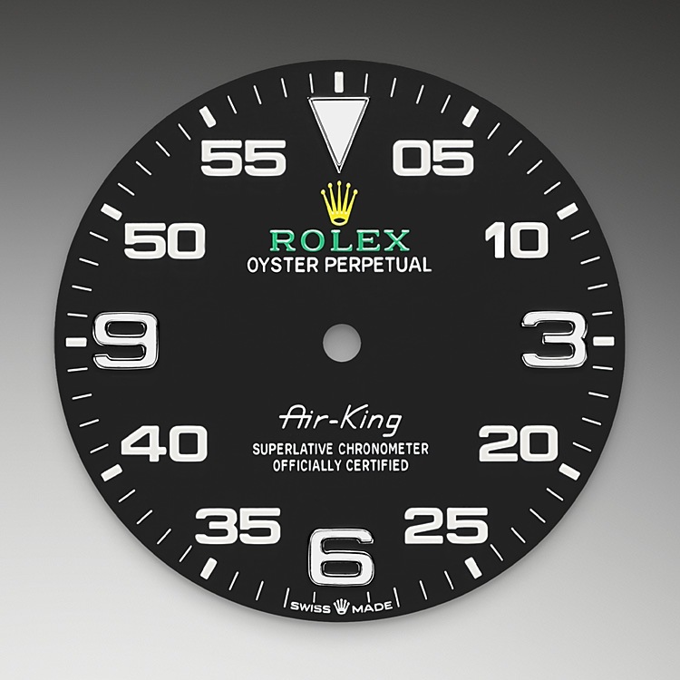 Esfera negra del reloj Rolex Air-King M126900-0001