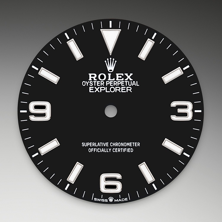 Esfera negra del reloj Rolex Explorer 40 M224270-0001