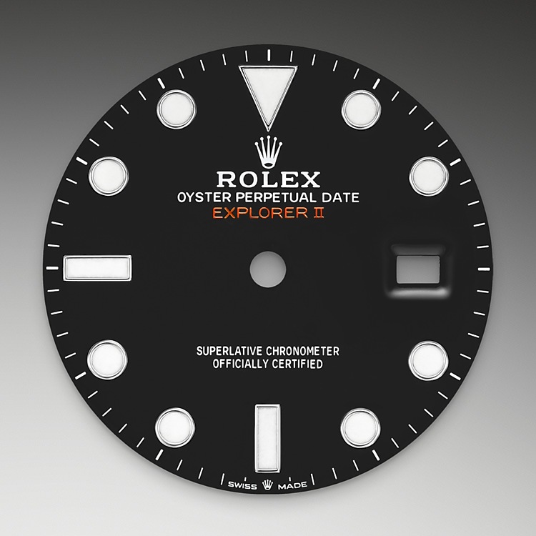 Esfera negra del reloj Rolex Explorer II M226570-0002