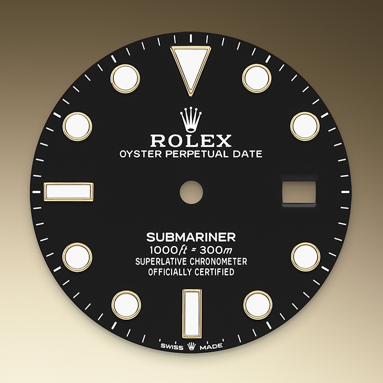 Esfera negra del reloj Rolex Submariner Date M126618LN-0002