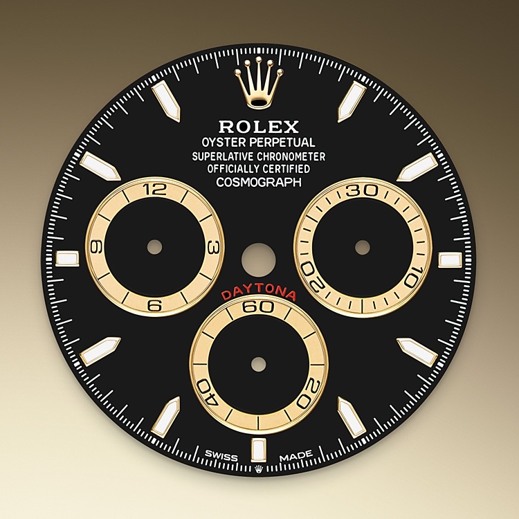 Esfera negra del reloj Rolex Cosmograph Daytona M126503-0003