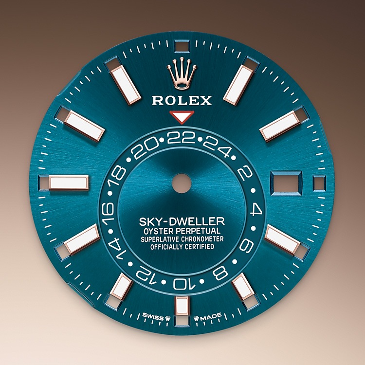 Esfera azul-verde del reloj Rolex Sky-Dweller M336935-0001