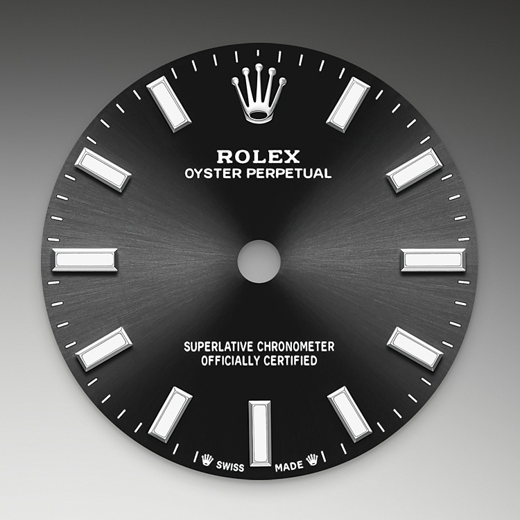 Esfera negro vivo del reloj Rolex Oyster Perpetual 28 M276200-0002