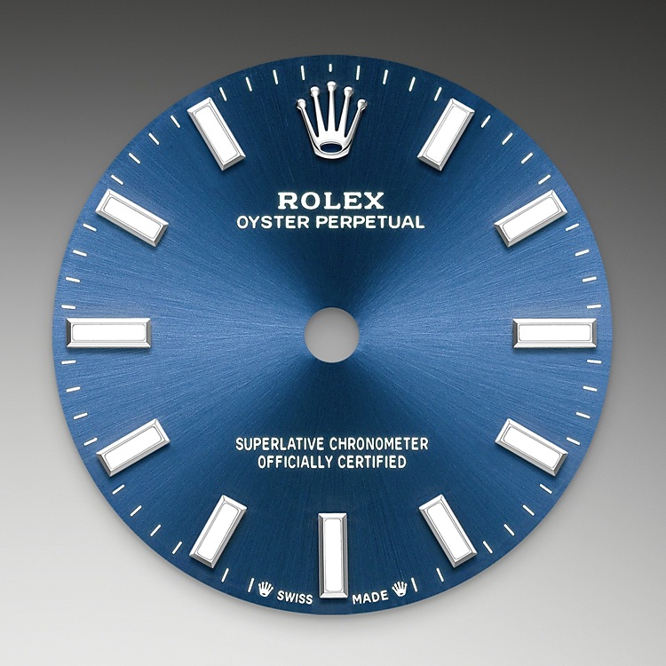 Esfera azul vivo del reloj Rolex Oyster Perpetual 28 M276200-0003