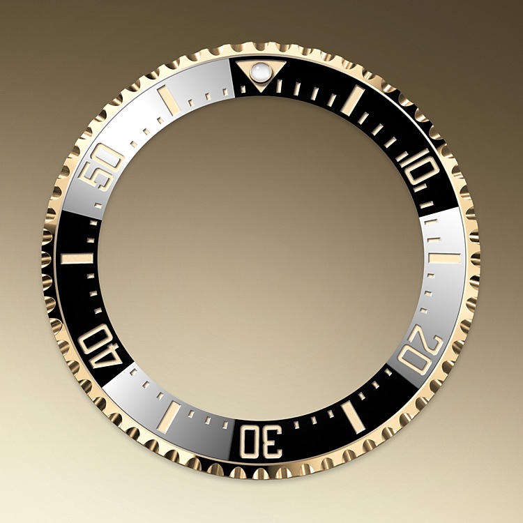 Bisel de cerámica y visualización luminiscente del reloj Rolex Sea-Dweller M126603-0001