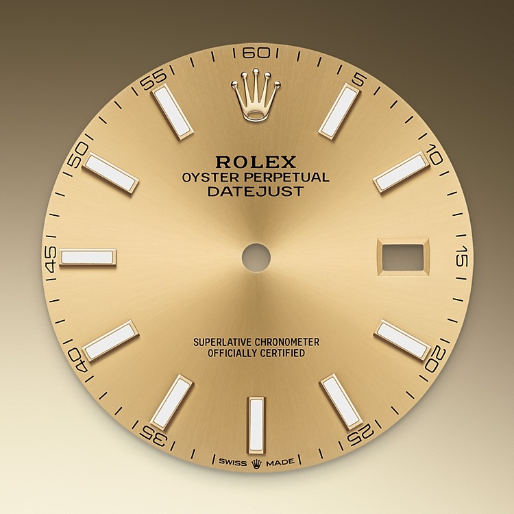 Esfera color champagne del reloj Rolex Datejust 41 M126333-0010