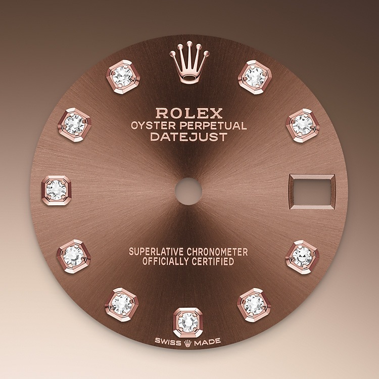 Esfera chocolate del reloj Rolex Datejust 31 M278275-0010