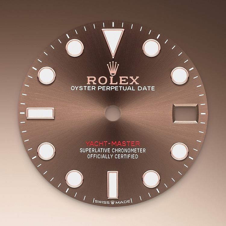 Esfera chocolate del reloj Rolex Yacht-Master 37 M268621-0003
