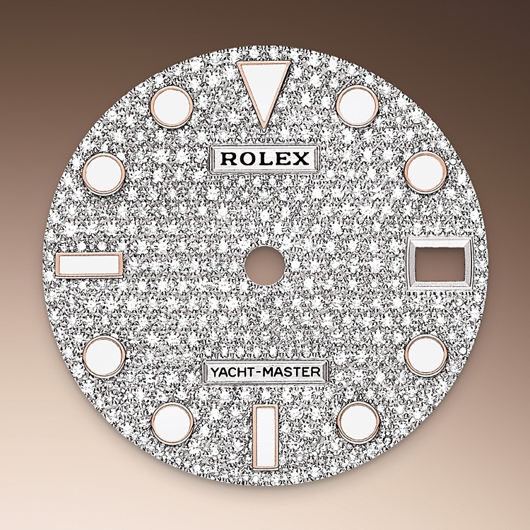 Esfera pavé diamantes del reloj Rolex Yacht-Master 37 M268655-0019