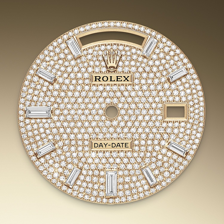 Esfera pavé diamantes del reloj Rolex Day‑Date 40 M228398TBR-0036
