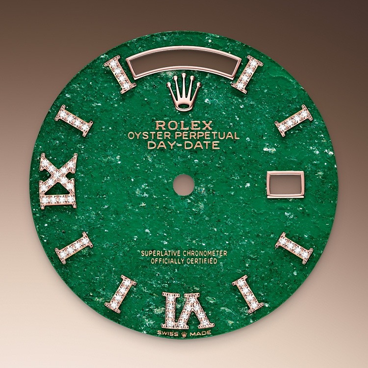 Esfera venturina verde del reloj Rolex Day‑Date 36 M128345RBR-0068
