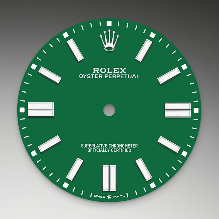 Esfera verde del reloj Rolex Oyster Perpetual 41 M124300-0005
