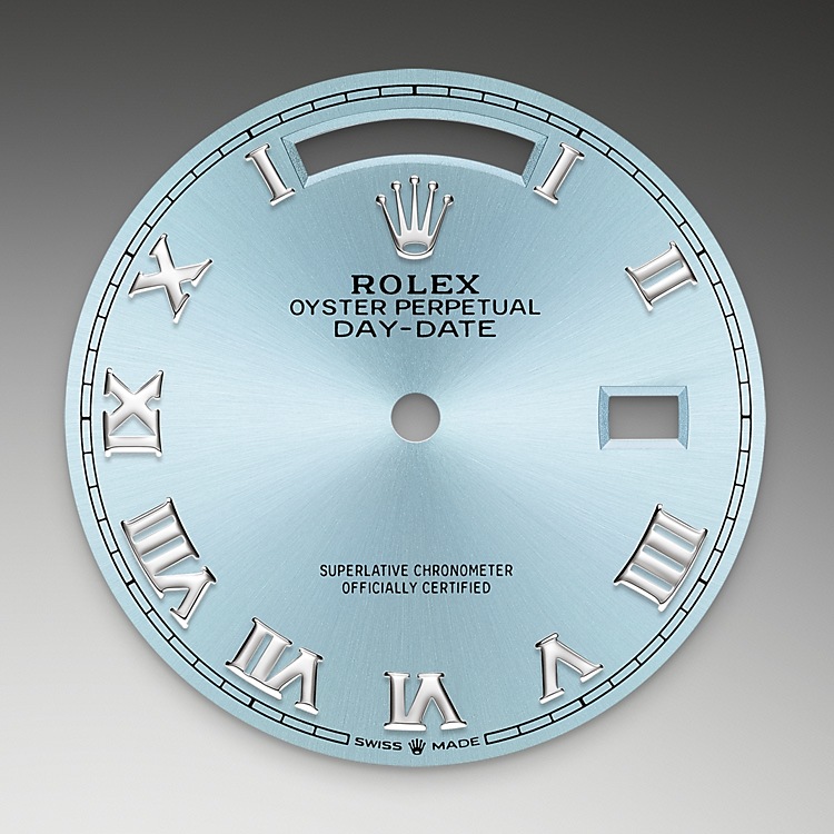 Esfera azul glaciar del reloj Rolex Day‑Date 36 M128236-0008
