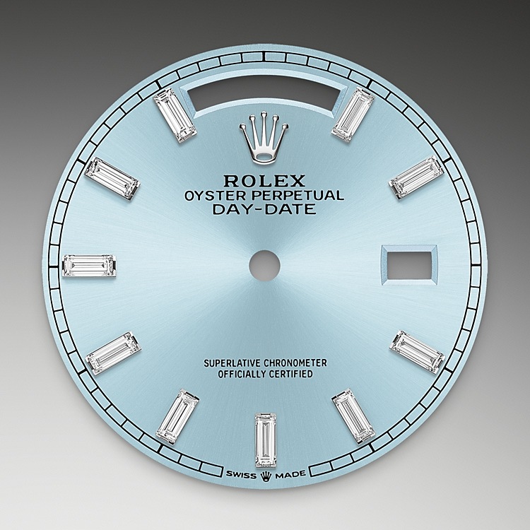 Esfera azul glaciar del reloj Rolex Day‑Date 36 M128396TBR-0003