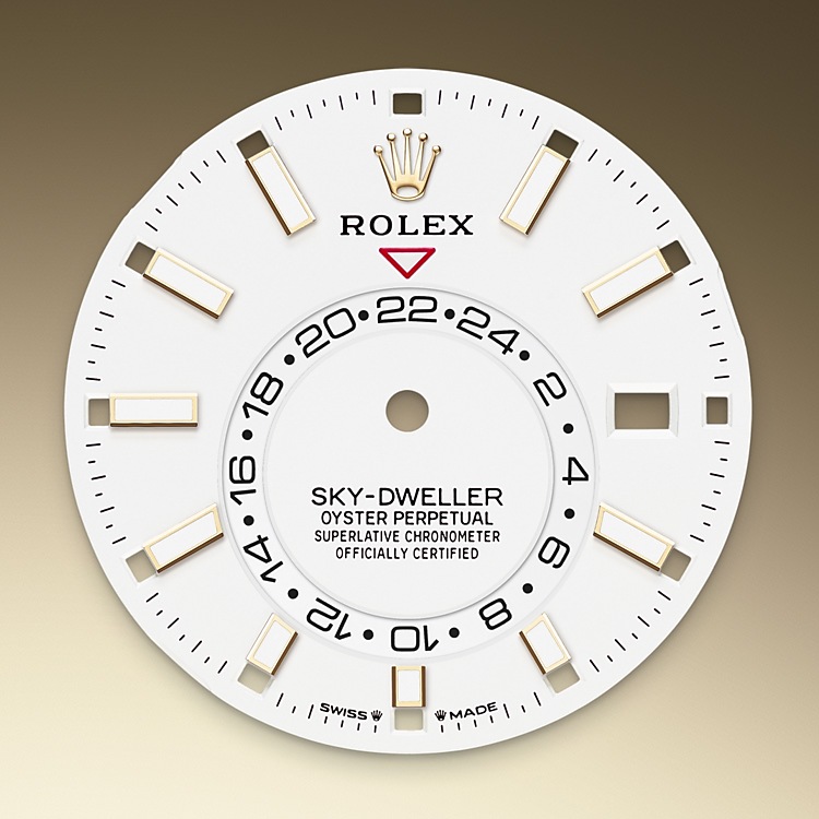 Esfera blanco intenso del reloj Rolex Sky-Dweller M336938-0003