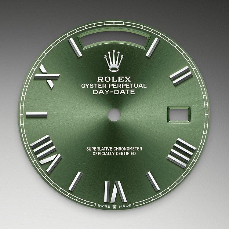 Esfera verde oliva del reloj Rolex Day‑Date 40 M228239-0033