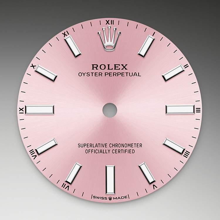 Esfera rosa del reloj Rolex Oyster Perpetual 34 M124200-0004