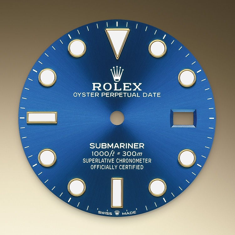 Esfera azul real del reloj Rolex Submariner Date M126618LB-0002