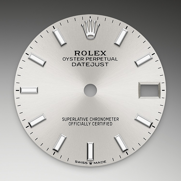 Esfera plateada del reloj Rolex Datejust 31 M278240-0005