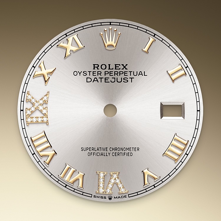 Esfera plateada del reloj Rolex Datejust 36 M126283RBR-0017