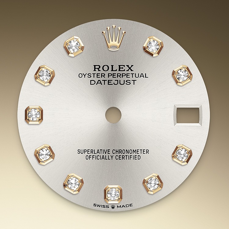 Esfera plateada del reloj Rolex Datejust 31 M278273-0019