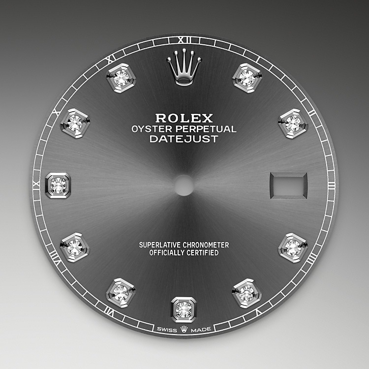 Esfera pizarra del reloj Rolex Datejust 41 M126334-0006