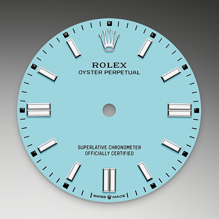 Esfera azul turquesa del reloj Rolex Oyster Perpetual 36 M126000-0006