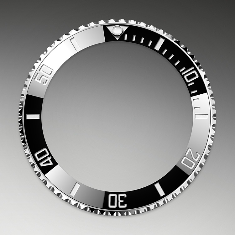 Bisel giratorio unidireccional del reloj Rolex Submariner M124060-0001