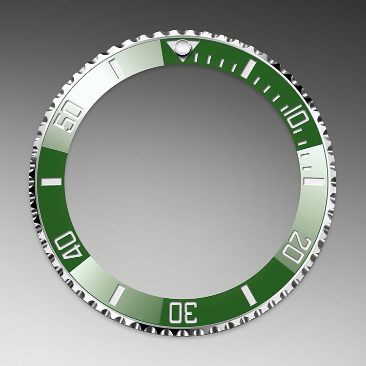 Bisel giratorio unidireccional del reloj Rolex Submariner Date M126610LV-0002